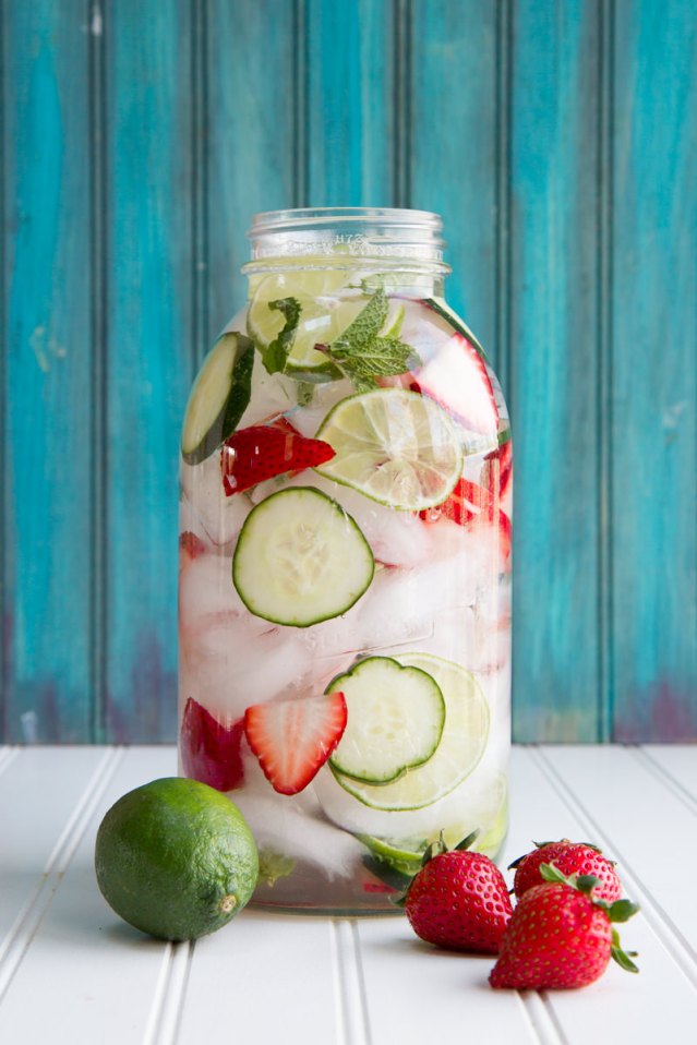 strawberry, lime, cucumber, mint